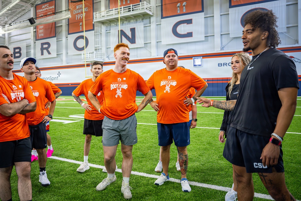Guardians, Airmen take the field at Denver Broncos Salute to Service Boot Camp