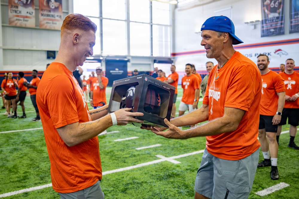 Guardians, Airmen take the field at Denver Broncos Salute to Service Boot Camp