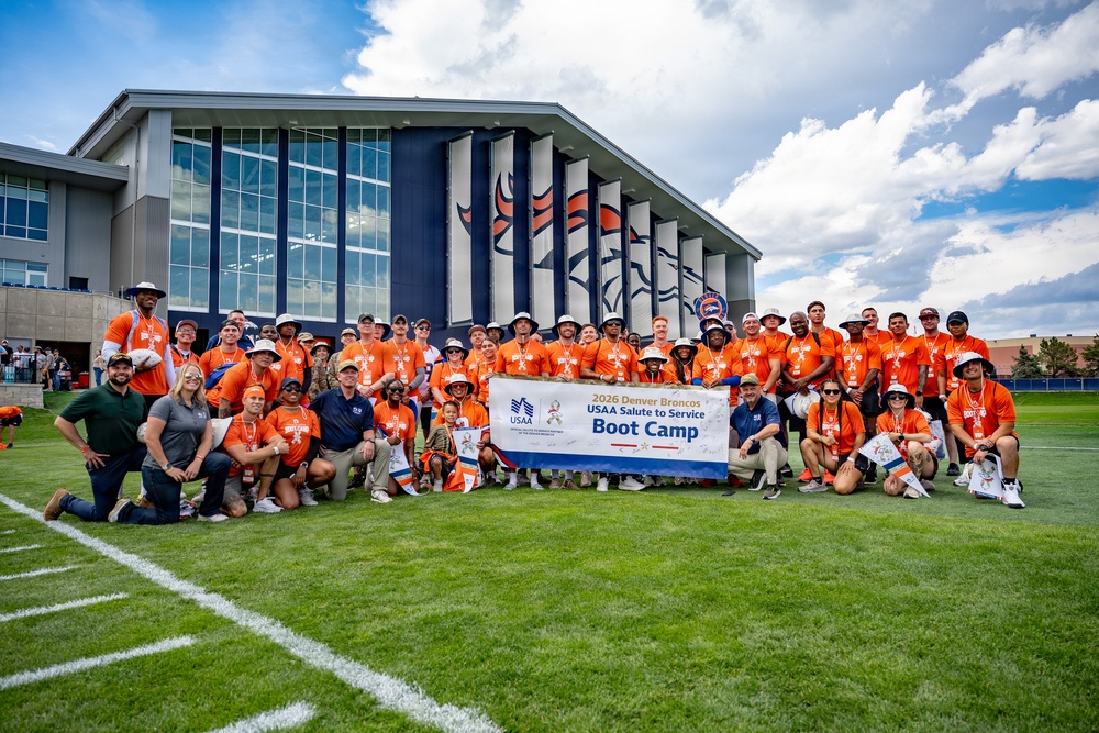 Guardians, Airmen take the field at Denver Broncos Salute to Service Boot Camp
