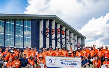 Guardians, Airmen take the field at Denver Broncos Salute to Service Boot Camp