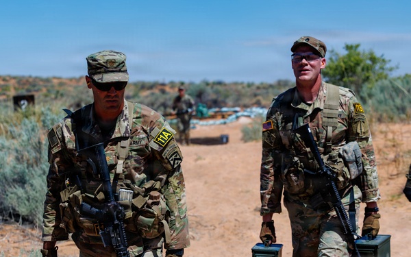 Task Force Stinger directs hand grenade assault course during Pershing Cup competition