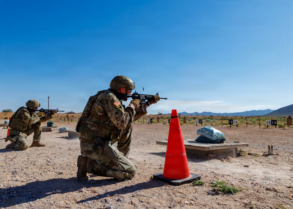 Task Force Stallion operates Three‑Gun Shoot lane during Pershing Cup Competition