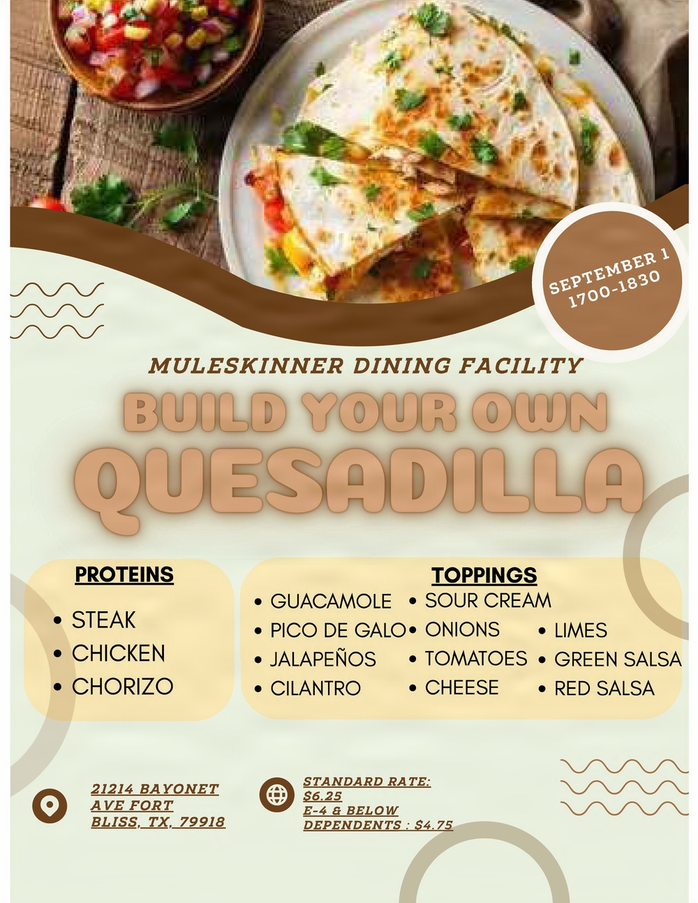 Muleskinner DFAC family night flyer September 2026