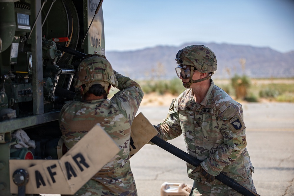 JTF-SB Soldiers conduct forward arming and refueling point training at Fort Bliss