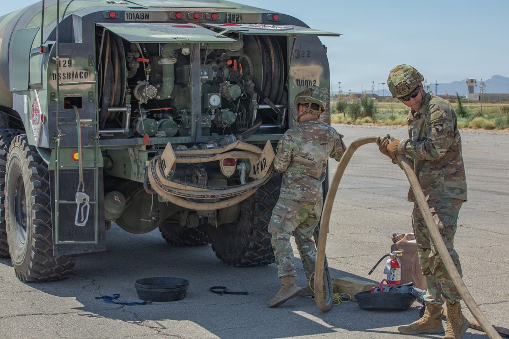 JTF-SB Soldiers conduct forward arming and refueling point training at Fort Bliss