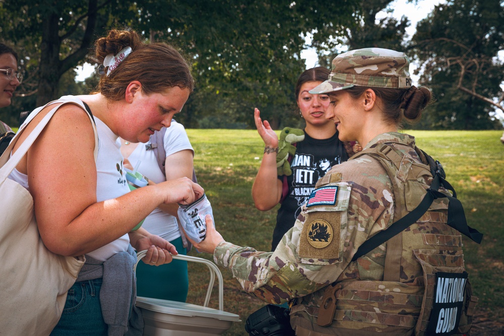 JTF DC National Guardsmen Patrol the National Mall