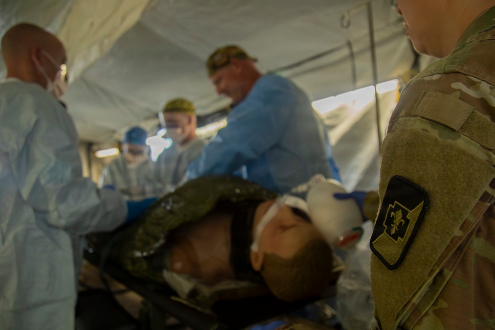 U.S. Pacific Command Visit: 593rd CSC &amp; 62nd Medical Brigade Demonstrate Emergency Resupply &amp; Role II Capabilities