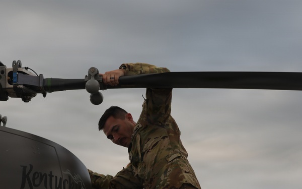 Preflight checks ready Kentucky aviators for large-scale training at Volk Field