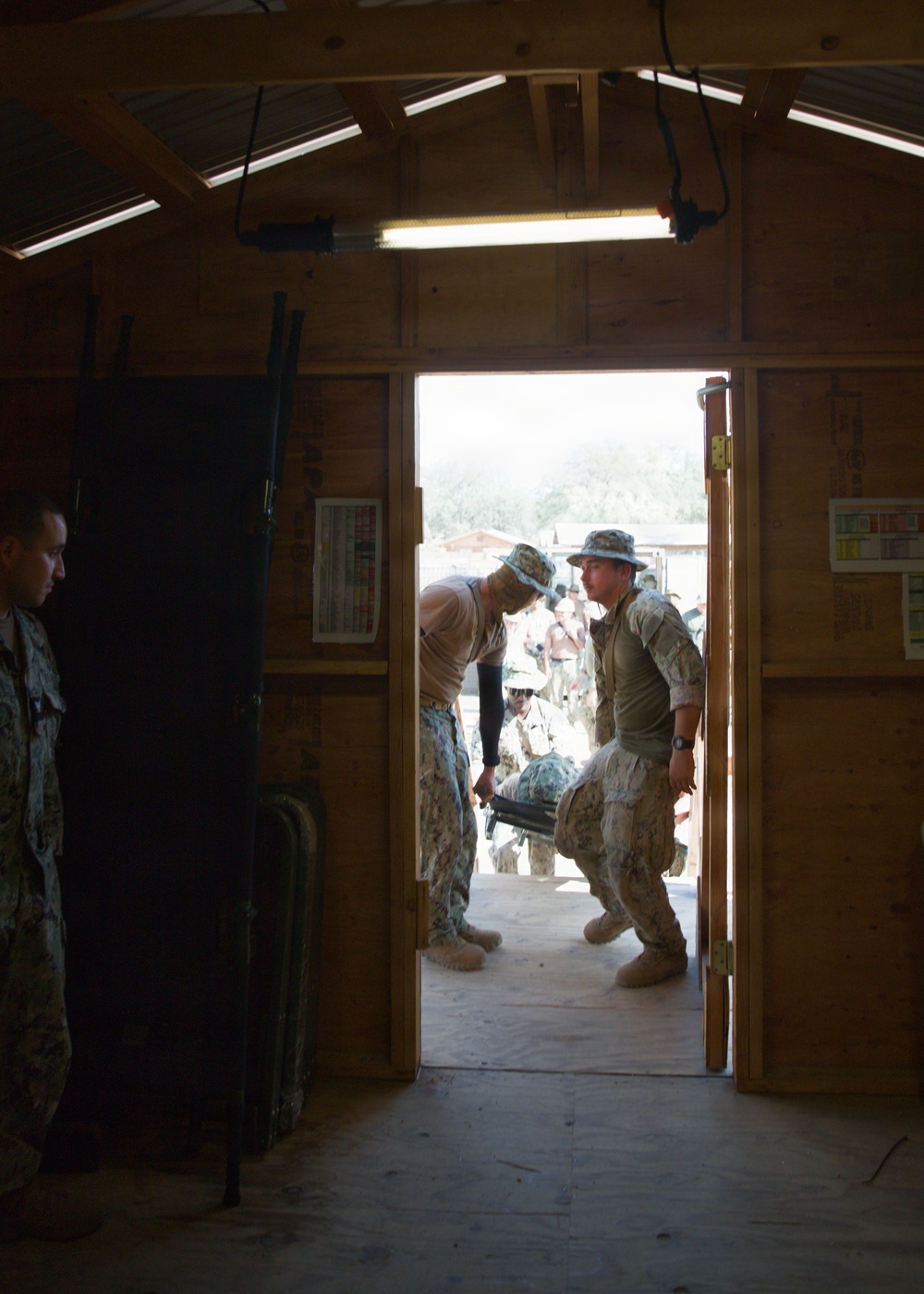 NMCB 4 Seabees Recieve Litter Bearer Training, FTX 2026