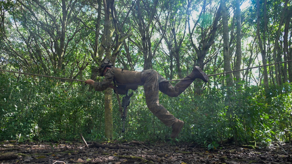 DELAYEN 26: MRF-D Marines, French soldiers participate in ropes course