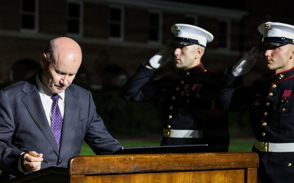 MBW Evening Parade honors His Excellency Greg Moriarty
