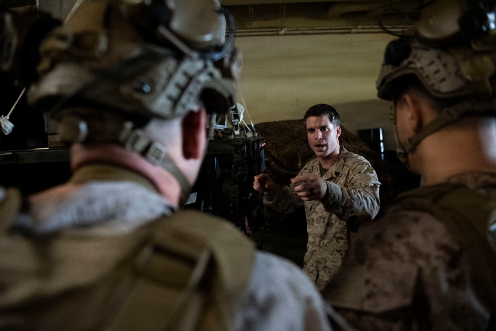 11th MEU Marines Conduct Close Combat Movement Drills Aboard Boxer