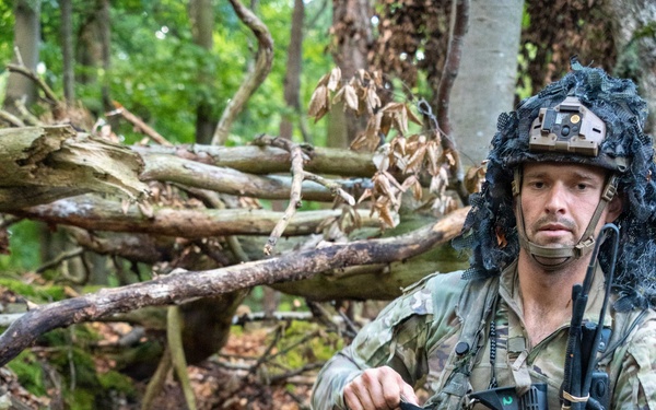 Soldier Prepares to Move at Saber Junction 26