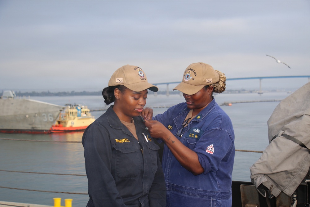 LT Bonwell Officer Promotion Ceremony held onboard USS Omaha (LCS 12) [Image 2 of 3]