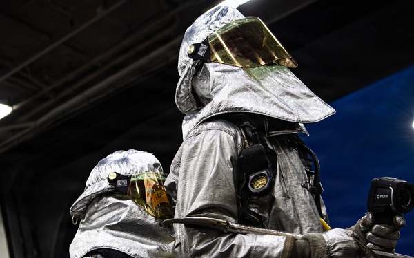 Ronald Reagan Sailors Participate in a General Quarters Drill