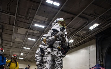 Ronald Reagan Sailors Participate in a General Quarters Drill