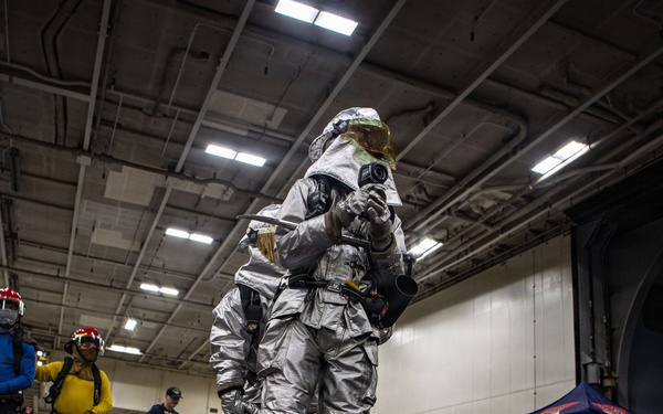 Ronald Reagan Sailors Participate in a General Quarters Drill