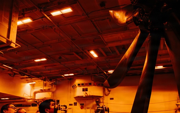 George Washington Conducts Maintenance
