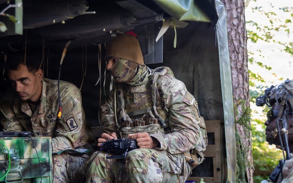 Saber Junction 26 UAS pilots observe training area