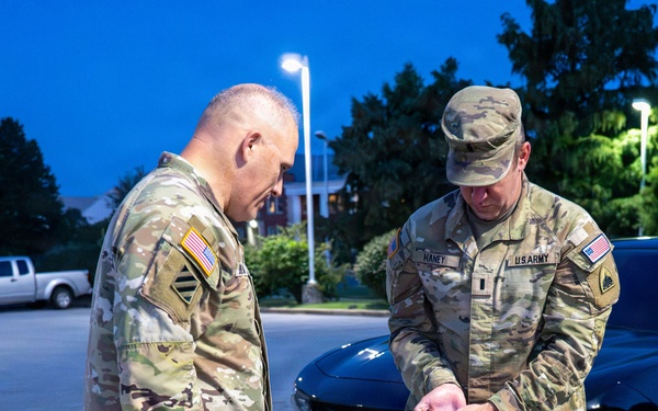 DC National Guard Commanding General joins JTF-DC Guardsmen in ruckmarch