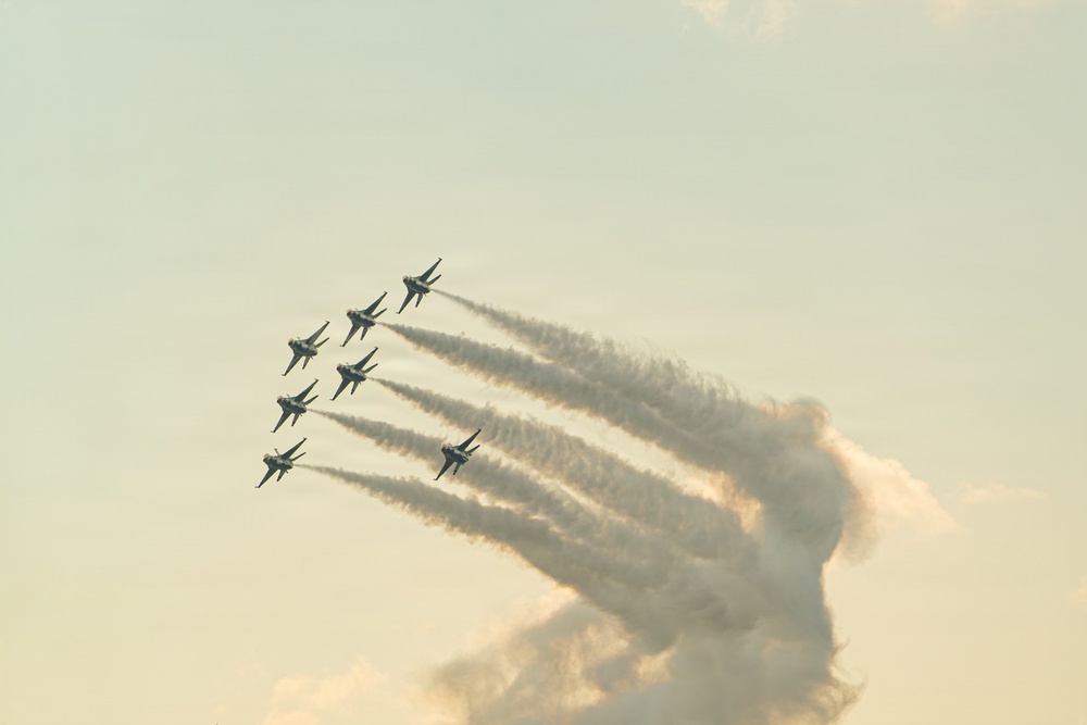 Thunderbirds Formation Flies Over Grissom