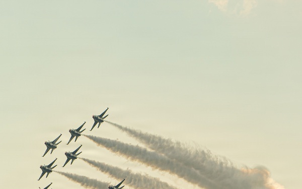 Thunderbirds Formation Flies Over Grissom