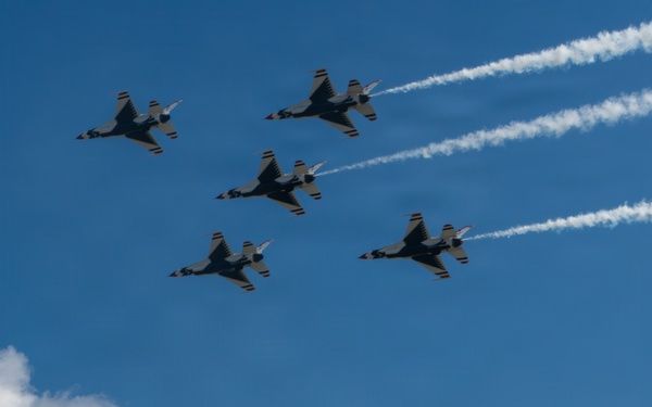 Thunderbirds Trace Across Indiana Sky