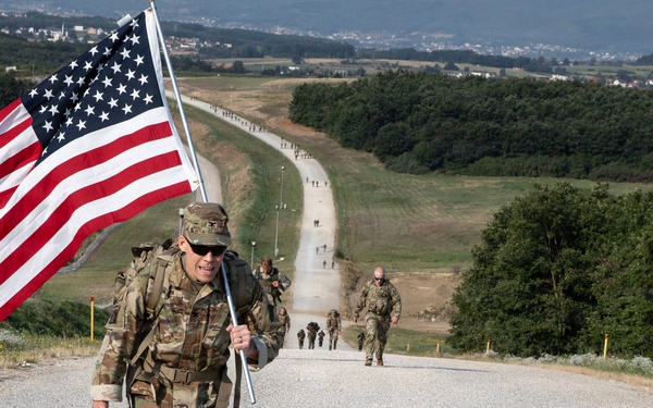 Camp Bondsteel honors fallen during Extortion 17 memorial ruck march