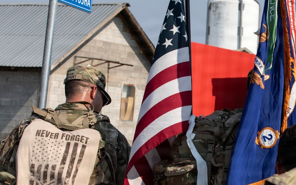 Camp Bondsteel honors fallen during Extortion 17 memorial ruck march