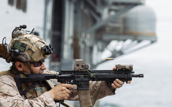 11th MEU Maritime Raid Force Conducts Live-Fire Range Aboard USS Boxer