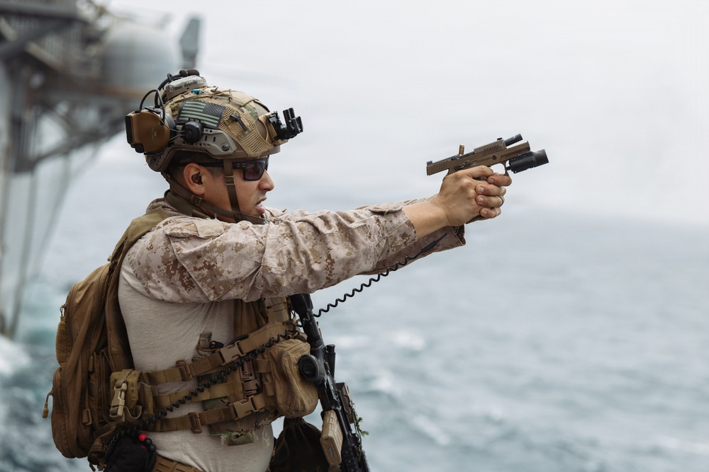 11th MEU Maritime Raid Force Conducts Live-Fire Range Aboard USS Boxer