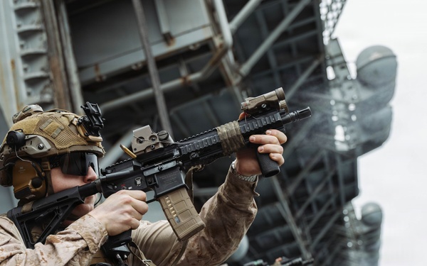 11th MEU Maritime Raid Force Conducts Live-Fire Range Aboard USS Boxer