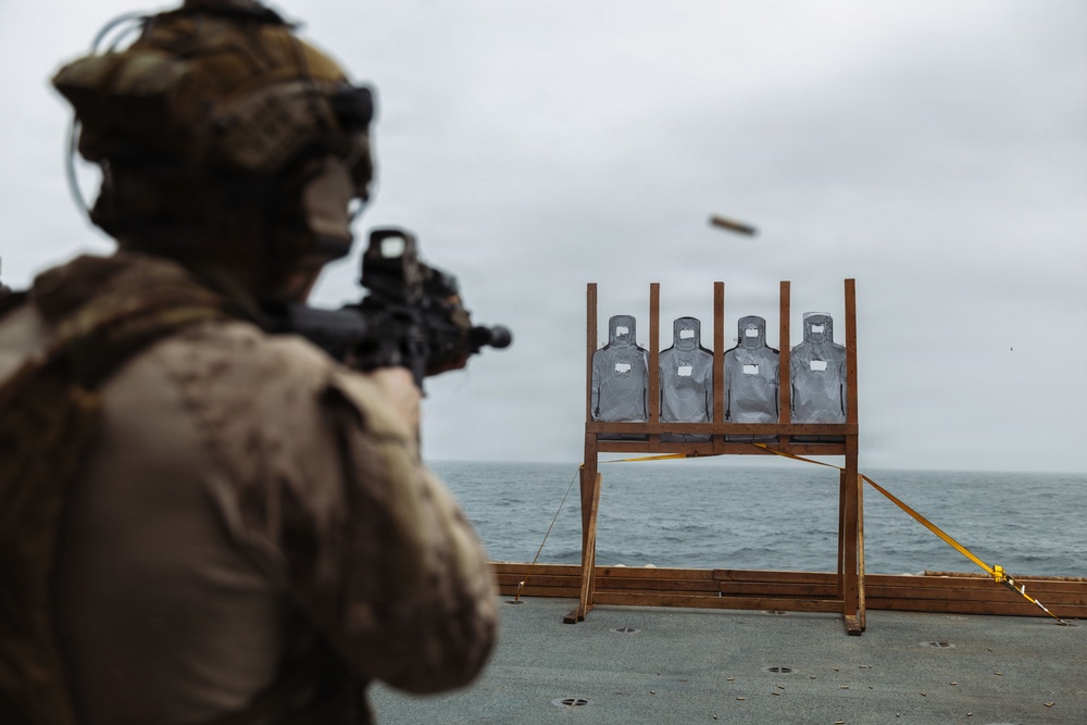 11th MEU Maritime Raid Force Conducts Live-Fire Range Aboard USS Boxer