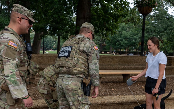 JTF-DC West Virginia National Guardsmen patrol Meridian Hill Park