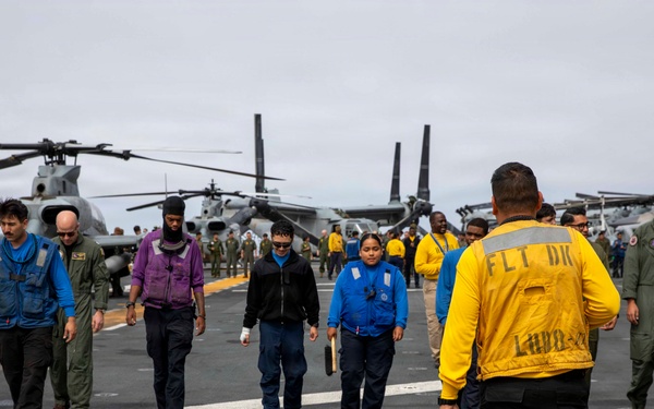 U.S. Navy Sailors and U.S. Marines Participate in FOD Walk