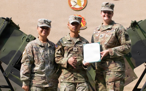 SPC Reyes Promoted to Sergeant During Ceremony at Osan Air Base