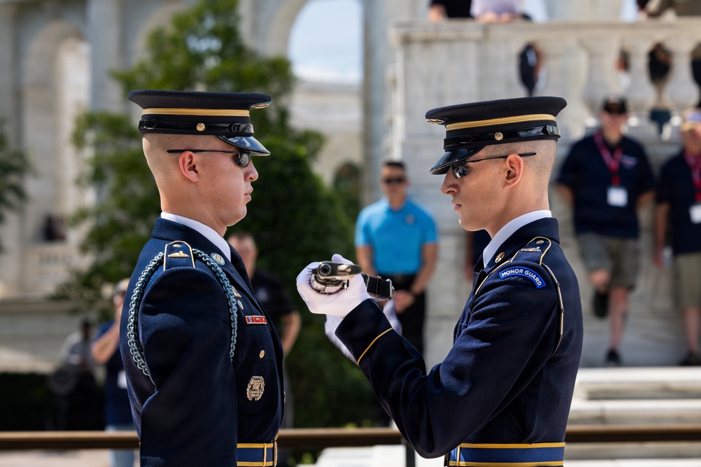 SSG Isaiah Jasso-Campagna Conducts His Last Walk at the Tomb of the Unknown Soldier