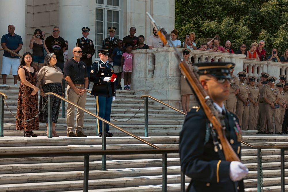 SSG Isaiah Jasso-Campagna Conducts His Last Walk at the Tomb of the Unknown Soldier
