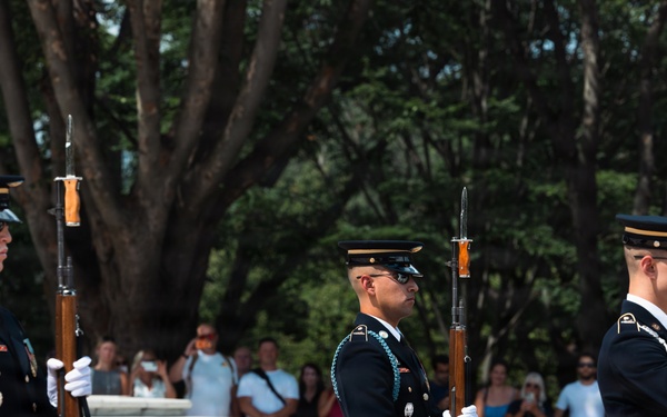 SSG Isaiah Jasso-Campagna Conducts His Last Walk at the Tomb of the Unknown Soldier