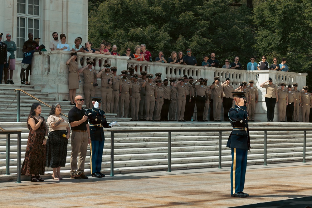 SSG Isaiah Jasso-Campagna Conducts His Last Walk at the Tomb of the Unknown Soldier