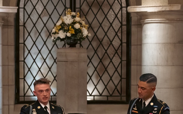 SSG Isaiah Jasso-Campagna Conducts His Last Walk at the Tomb of the Unknown Soldier