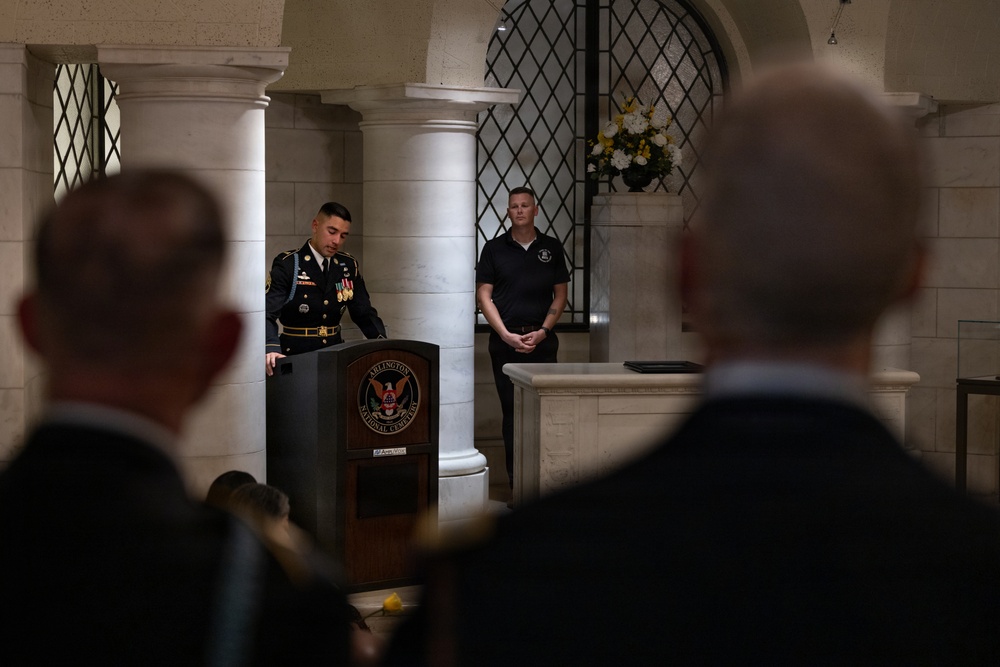 SSG Isaiah Jasso-Campagna Conducts His Last Walk at the Tomb of the Unknown Soldier