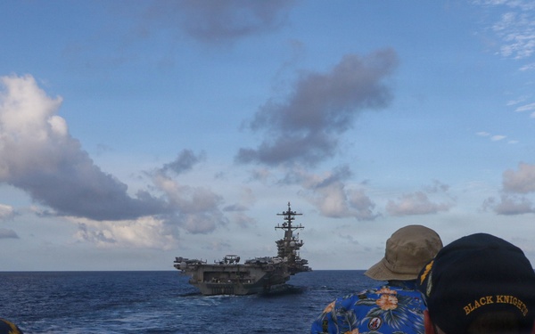 Frank E. Petersen Jr. Conducts a Fueling-At-Sea with Abraham Lincoln