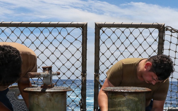 Frank E. Petersen Jr. Sailors Conduct Maintenance
