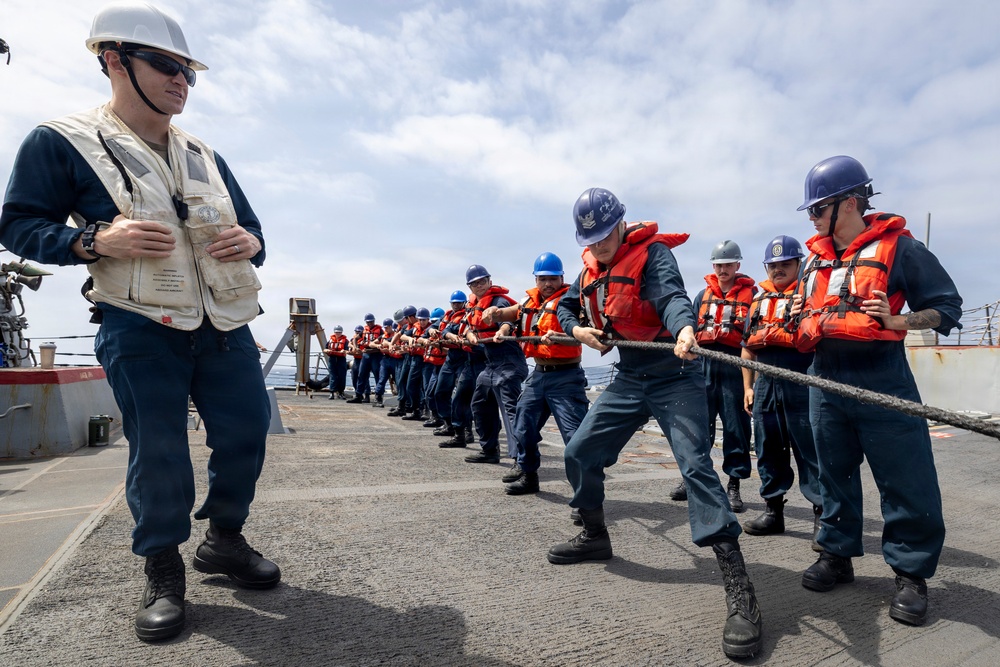 Delbert D. Black Conducts Replenishment-at-Sea with USNS Arctic