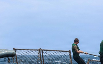 Post-Flight Operations Aboard USS Mason (DDG 87)