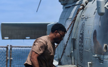 Post-Flight Operations Aboard USS Mason (DDG 87)
