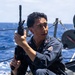 USS Mustin conducts weapons familiarization course