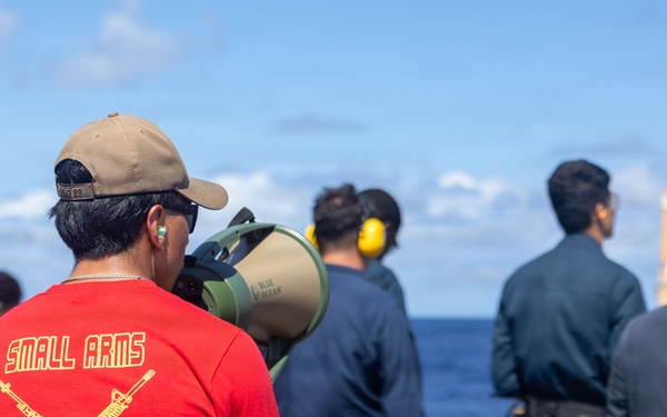 USS Mustin conducts live-fire exercise
