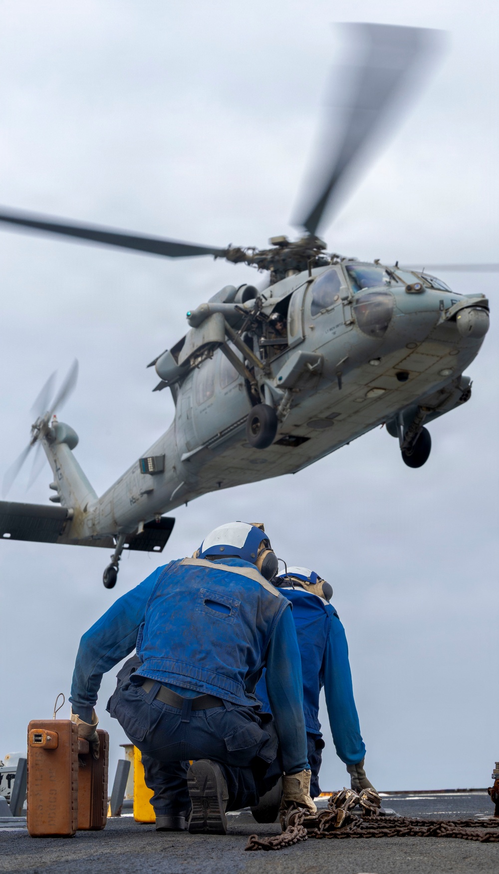 Milius conducts flight quarters